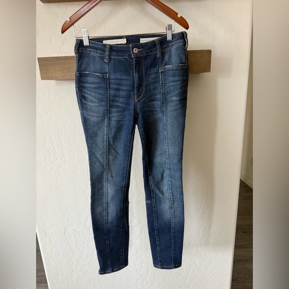 Pilcro and the letterpress|Anthro high rise denim leggings,medium wash jeans••28 - Picture 5 of 16